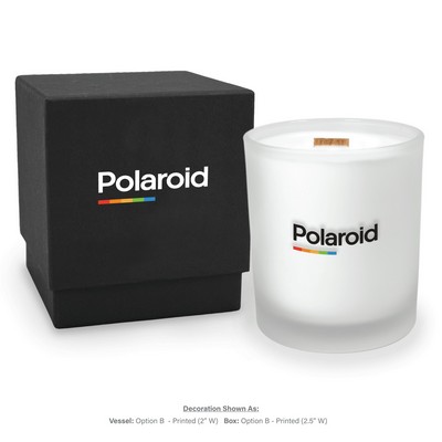 14 oz. Frosted Luxury Candle with Gift Box - Printed